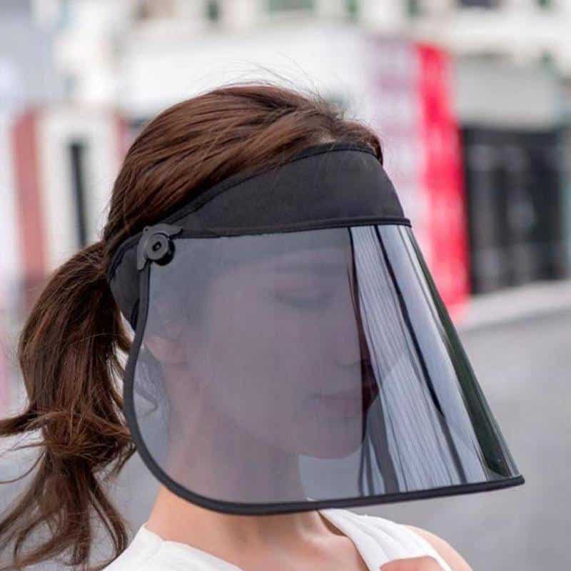 Summer Sun Protection Ultraviolet Polarized Sun Visor Hats For Women Outdoor Travel Fishing Biking Cover Face Sun Hat Female Cap