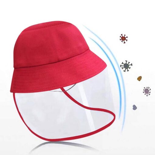 Child Casual Solid Anti-spitting Hat Dustproof Cover Cap Bucket Hat peaked cap Hat For Kid Isolate germs Защитный колпачок#2 color: Orange|Red|Yellow  New Arrivals 2020 Fight Coronavirus
