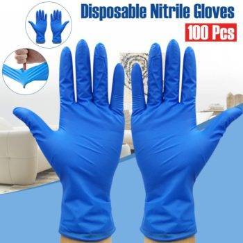 100PCS Food Plastic Safe Gloves S/M/L Disposable Gloves For Restaurant Kitchen Eco-friendly Food Gloves Fruit Vegetable Gloves color: beige|Champagne|Blue  New Arrivals 2020 Fight Coronavirus