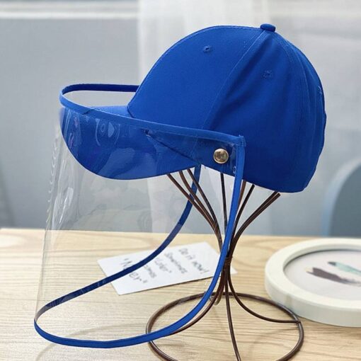 Kids Protective Hat Transparent Anti-saliva Removable Outdoor Baseball Cap For Children Dust Cover Full Face Anti Droplet Hat color: Black|Blue|White|Yellow  New Arrivals 2020 Fight Coronavirus