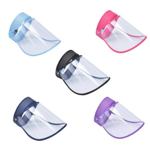 Protective Cap Breathable Unisex Transparent Protection Cap Gorras Hombre Top Empty Hat Hats Sun B4F2 color: Navy Blue|Purple|Rose Red|Black|Blue  New Arrivals 2020 Fight Coronavirus