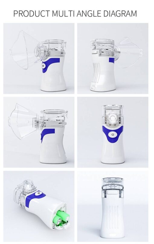 Nebulizador Medical equipment Nebulizer Handheld Ultrasonic Steaming Devices Atomizer inhalator for Adults Kids mini Portable color: Blue  New Arrivals 2020 Fight Coronavirus Best Sellers Uncategorized