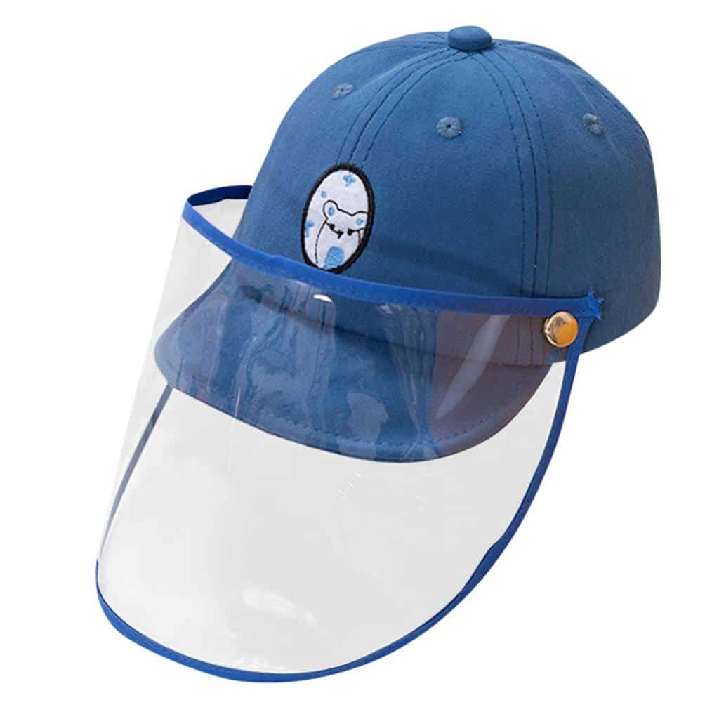 Anti-spitting Peaked Cap Hat Protective Hat Dustproof Cover Kids Boys Girls Multi-function Cap Anti-saliva Face Cover #T1P