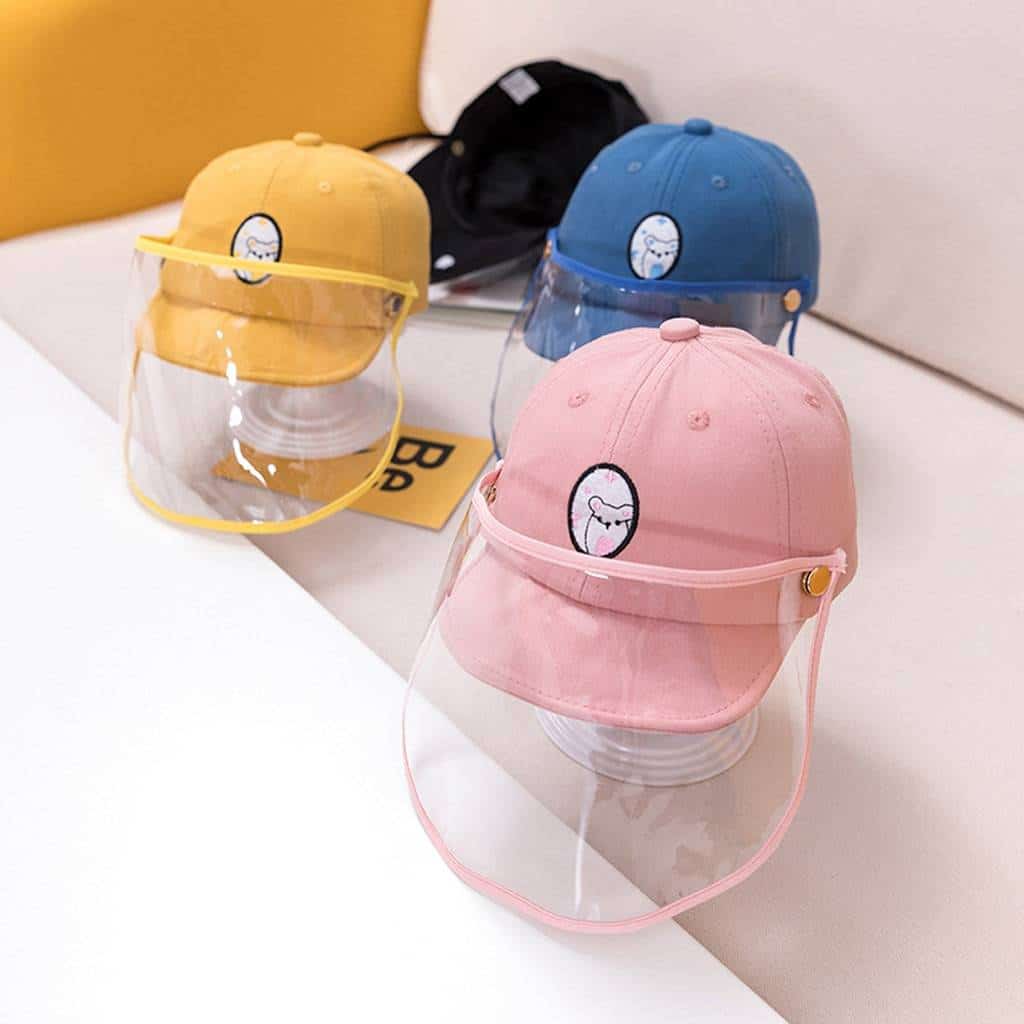 Anti-spitting Peaked Cap Hat Protective Hat Dustproof Cover Kids Boys Girls Multi-function Cap Anti-saliva Face Cover #T1P