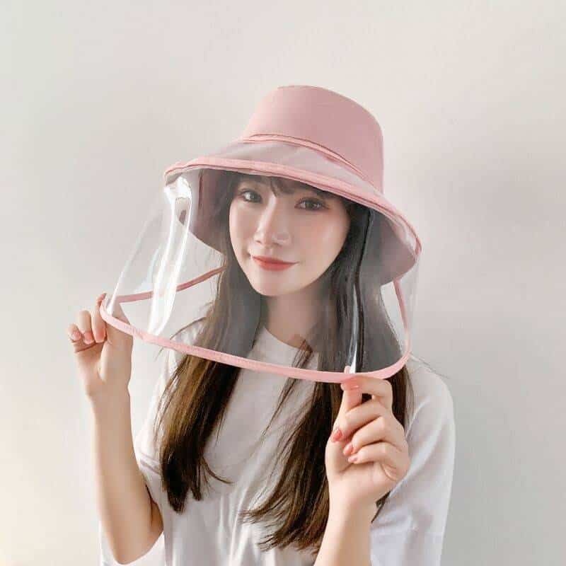 Visually Transparent Plastic Women's Hat Removable Cap for Women Sun Chapeu Feminino Bucket Hats