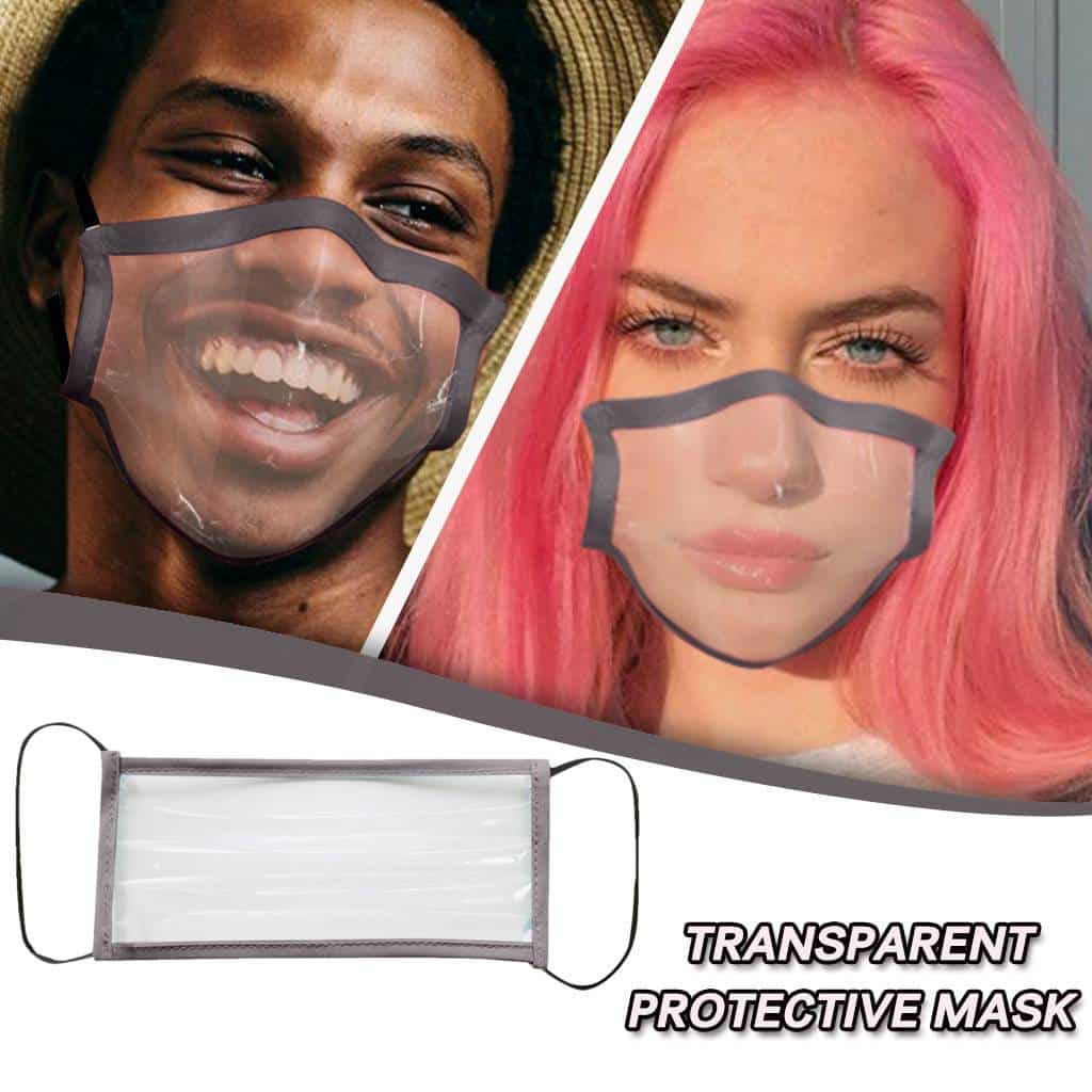 Reusable With Clear Window Unisex Adult Breathable Reuse Anime Funny Transparent expression masks Cosplay Costume Accessories