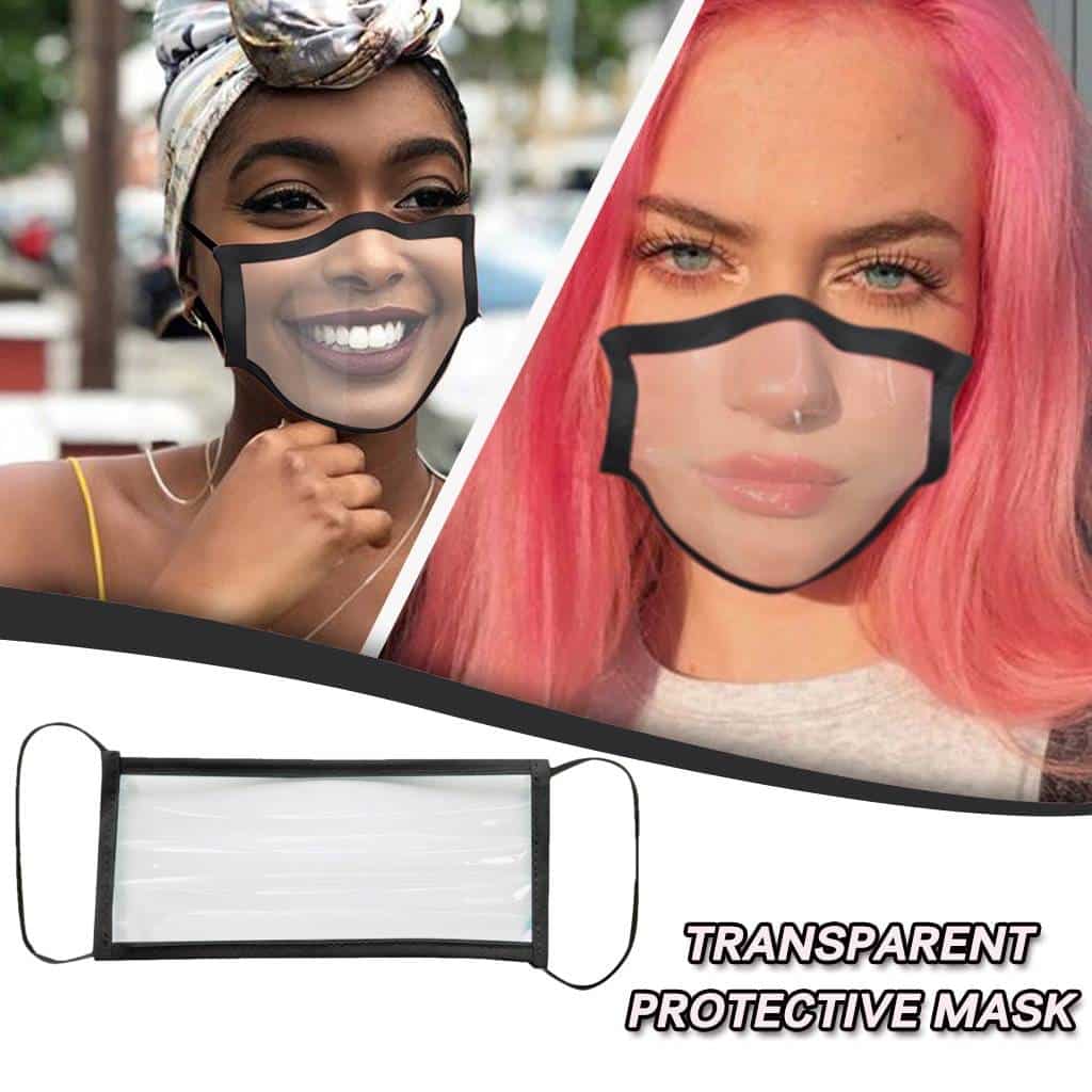 Reusable With Clear Window Unisex Adult Breathable Reuse Anime Funny Transparent expression masks Cosplay Costume Accessories