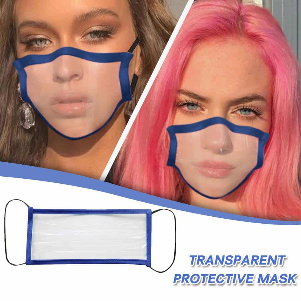 Reusable With Clear Window Unisex Adult Breathable Reuse Anime Funny Transparent expression masks Cosplay Costume Accessories