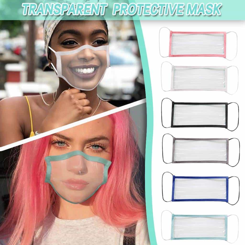 Reusable With Clear Window Unisex Adult Breathable Reuse Anime Funny Transparent expression masks Cosplay Costume Accessories