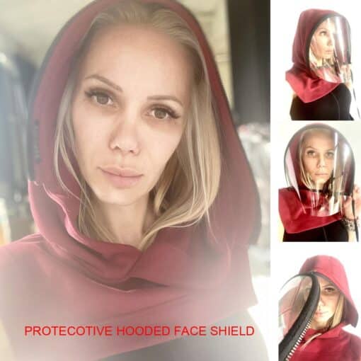Men Women’s Outdoor Motorcycle Face Mask Adults Face Shield Reusable Removable Full Protective Face Wear Clear Hooded Hat #T2G color: A|B|C|D|Red|Gray with 2 Filters|Black|White  New Arrivals 2020 Fight Coronavirus Face Masks Best Sellers