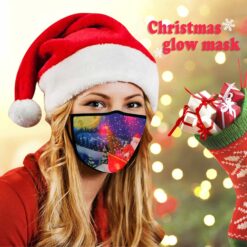 Christmas face Mask. Led Light Up Mask Glowing Christmas Mask Luminous Dust Mask Color Lights Party Rave Mask For Christmas Masquerade Men And Women color: A|B|C|D|E|F|mask bag  Face Masks For Adults New Arrivals Protection Against COVID-19 Face Masks