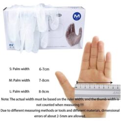 100pcs/Set Protection Gloves Transparent PVC Vinyl Disposable Gloves Dishwashing Latex Rubber Garden Universal For Home Cleaning color: 100pcs  New Arrivals 2020 Fight Coronavirus