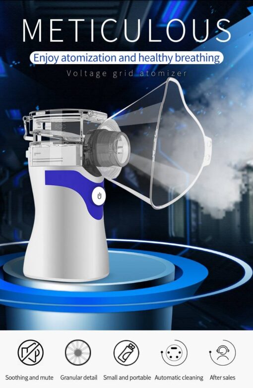 Medical equipment Nebulizer Handheld Ultrasonic Steaming Devices Atomizer inhalator for Adults Kids mini Portable nebulizador color: only mask|Gray with 2 Filters|Blue|Green  New Arrivals 2020 Fight Coronavirus Best Sellers Uncategorized
