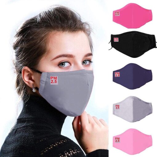 Adult Face Mask. 1pc Masks Reusable Cotton Mouth Face Masques Mouth Cover Face-mask Mascarillas Halloween Cosplay Mask for face Women Маска color: Pink|Red|Rose Red|Gray with 2 Filters|Black|Blue  Face Masks For Adults New Arrivals Protection Against COVID-19