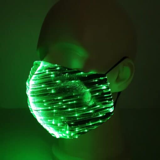 Colorful Led Mask For Women Fashion Colorful Glowing Nightclub Party Bar Bungee Rechargeable Party Decoration Mask Маска color: Black|White  Face Masks For Adults Protection Against COVID-19 Face Masks Safest LED Beauty Masks Best Sellers