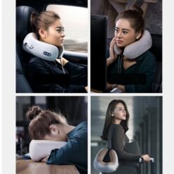 Electric Neck Massager U Shaped Pillow Multifunctional Portable Shoulder Cervical Massager Travel Home Car Relax Massage Pillow color: Full Function|Only vibration  New Arrivals Uncategorized Best Sellers Clearance