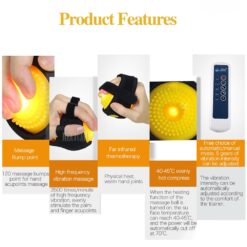 Infrared Hot Compress Hand Massager Ball Massage Hand and Fingers Physiotherapy Rehabilitation Spasm Dystonia Hemiplegia Stroke color: smiley no electric|Type A|Type B|Type C|Type D rechargeable  