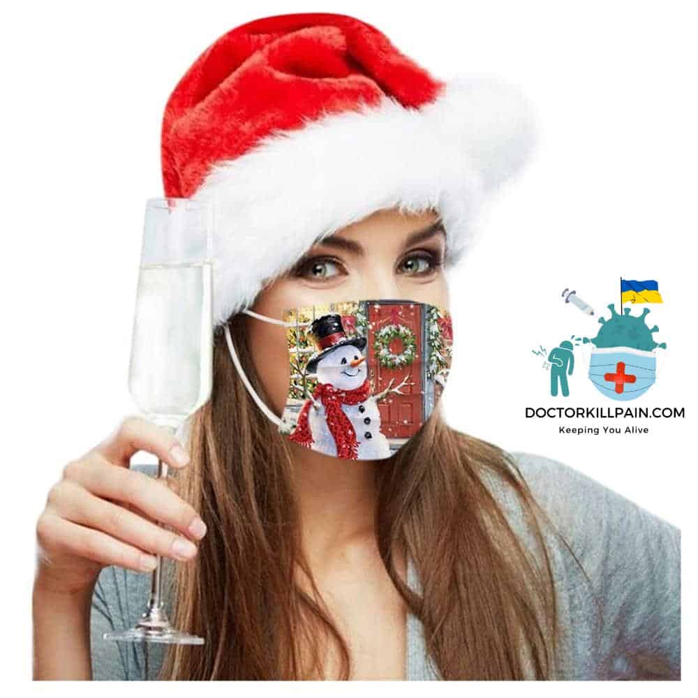 10pcs Christmas Disposable Masks Non-woven Face Masks 3 Layer Ply Filter Anti Dust Breathable Adult Mouth Halloween Cosplay Mask
