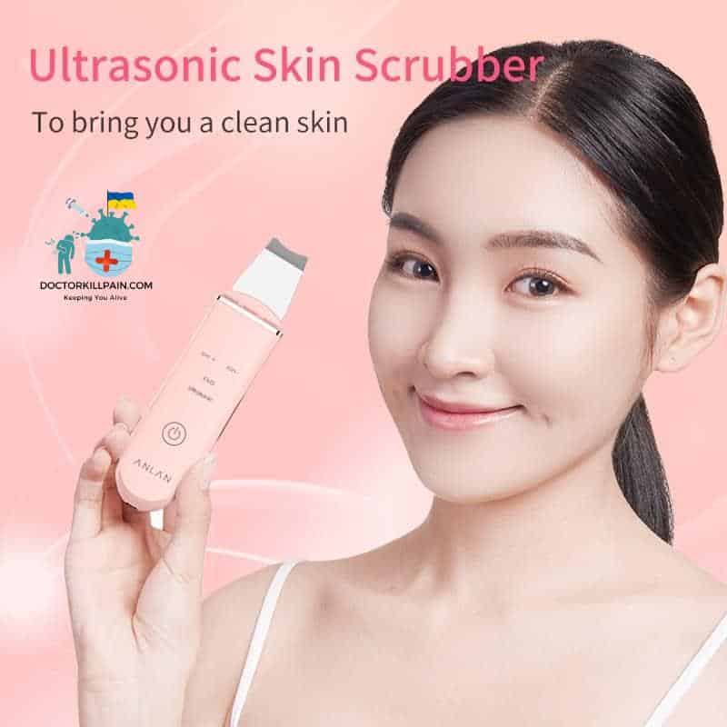 ANLAN Ultrasonic Skin Scrubber Deep Face Cleaning Machine Peeling Shovel Facial Pore Cleaner Face Skin Scrubber Lift Machine