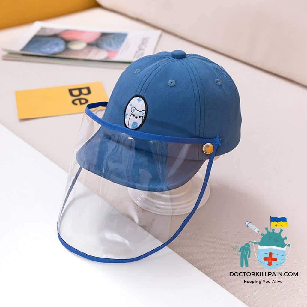 Anti-spitting Peaked Cap Hat Protective Hat Dustproof Cover Kids Boys Girls Multi-function Cap Anti-saliva Face Cover #T1P