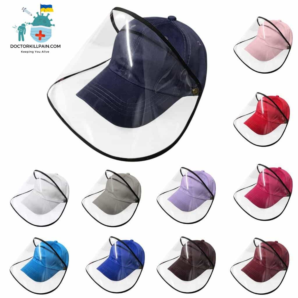Baby Boy Girl Hats With Protective Face Shield Baseball Cap Kids Anti-spitting Hat Dustproof Cover Peaked Cap Hat Adjustable