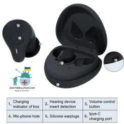 Bluetooth Rechargeable App-Controlled Hearing Aid Amplifiers color: Black  Best Hearing Aids In 2022 New Arrivals As Seen On TV Best Sellers