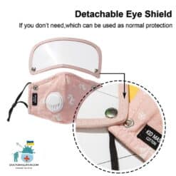 Breathable Face Mask With Eye Shield For Kids color: Pink|Black|Green|Yellow  New Arrivals Protection Against COVID-19 Face Masks & Face Shields Face Masks Safest Face Masks For Kids Best Back to School Face Masks For Kids Face Shields Face Shields For Kids Best Sellers