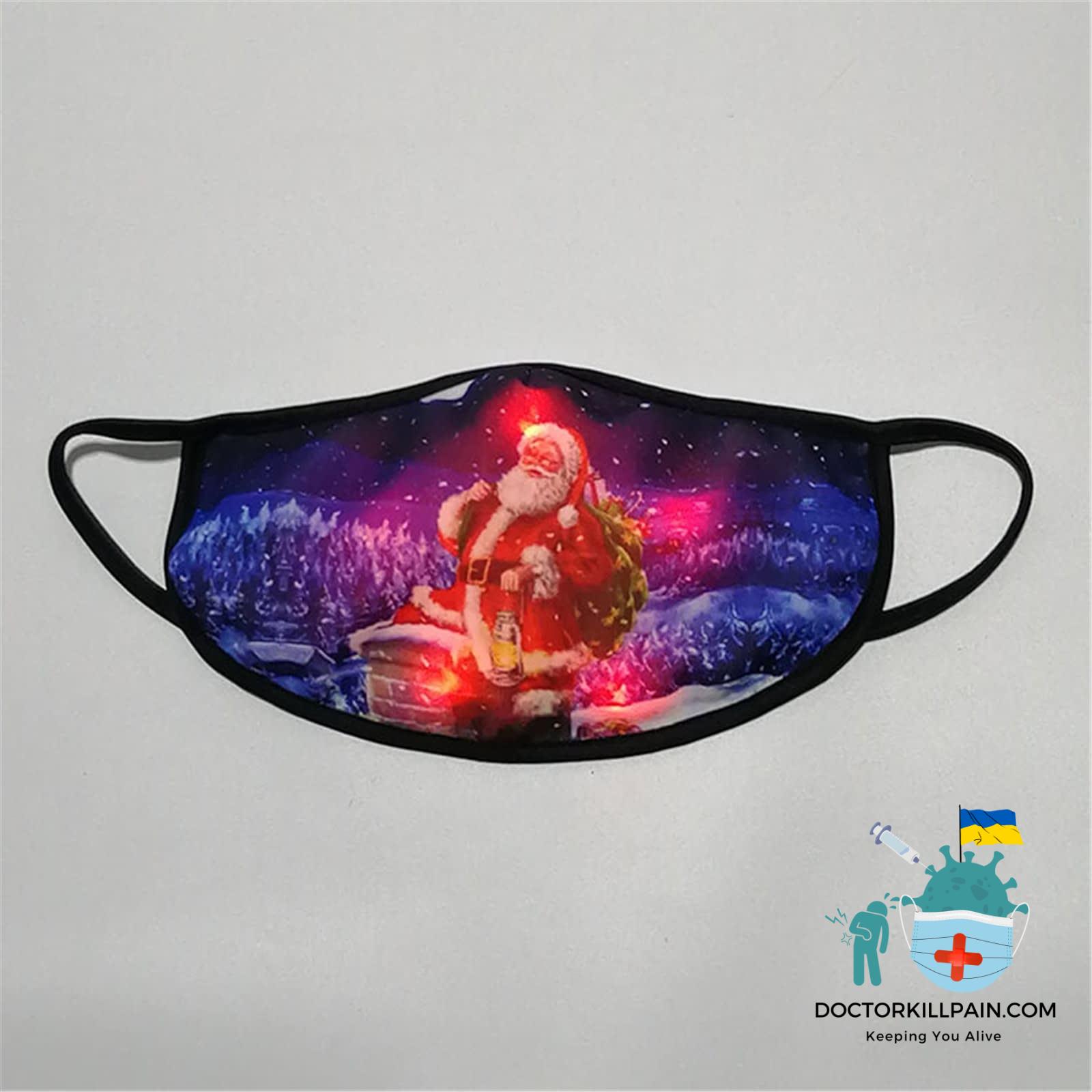Christmas face Mask. Led Light Up Mask Glowing Christmas Mask Luminous Dust Mask Color Lights Party Rave Mask For Christmas Masquerade Men And Women