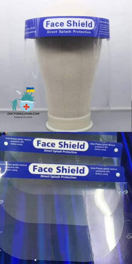 Clear Face Shield color: Face Shield  New Arrivals Protection Against COVID-19 Face Masks & Face Shields Face Shields Face Shields For Adults Best Sellers