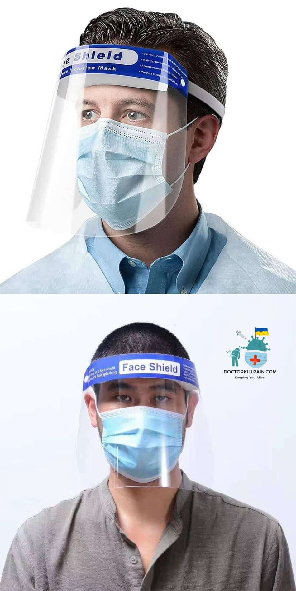 FS Full Face Safety Anti-saliva Women Men Face Shield Mask Anti-fog Dust-proof Reusable Adjustable Breathable Safety Protect Hat