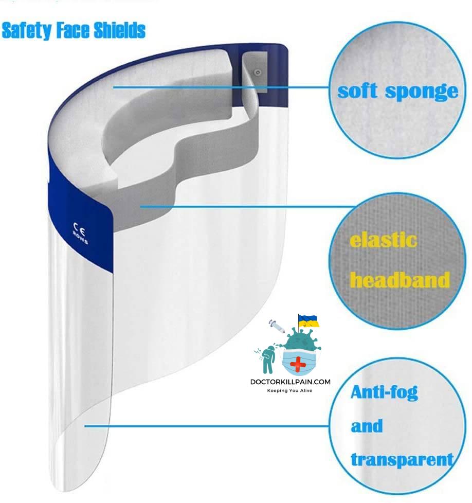 All-Purpose Safety Face Shield Clear Full Face Mask Reusable Breathable Anti-Saliva Protective Hat Windproof Dustproof Shield