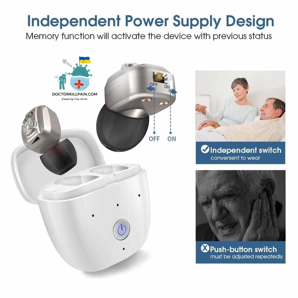 More Glory Mini Invisible Digital Hearing Aid With Charging Box, Suitable For Loudspeakers With Moderate To Severe Hearing Loss