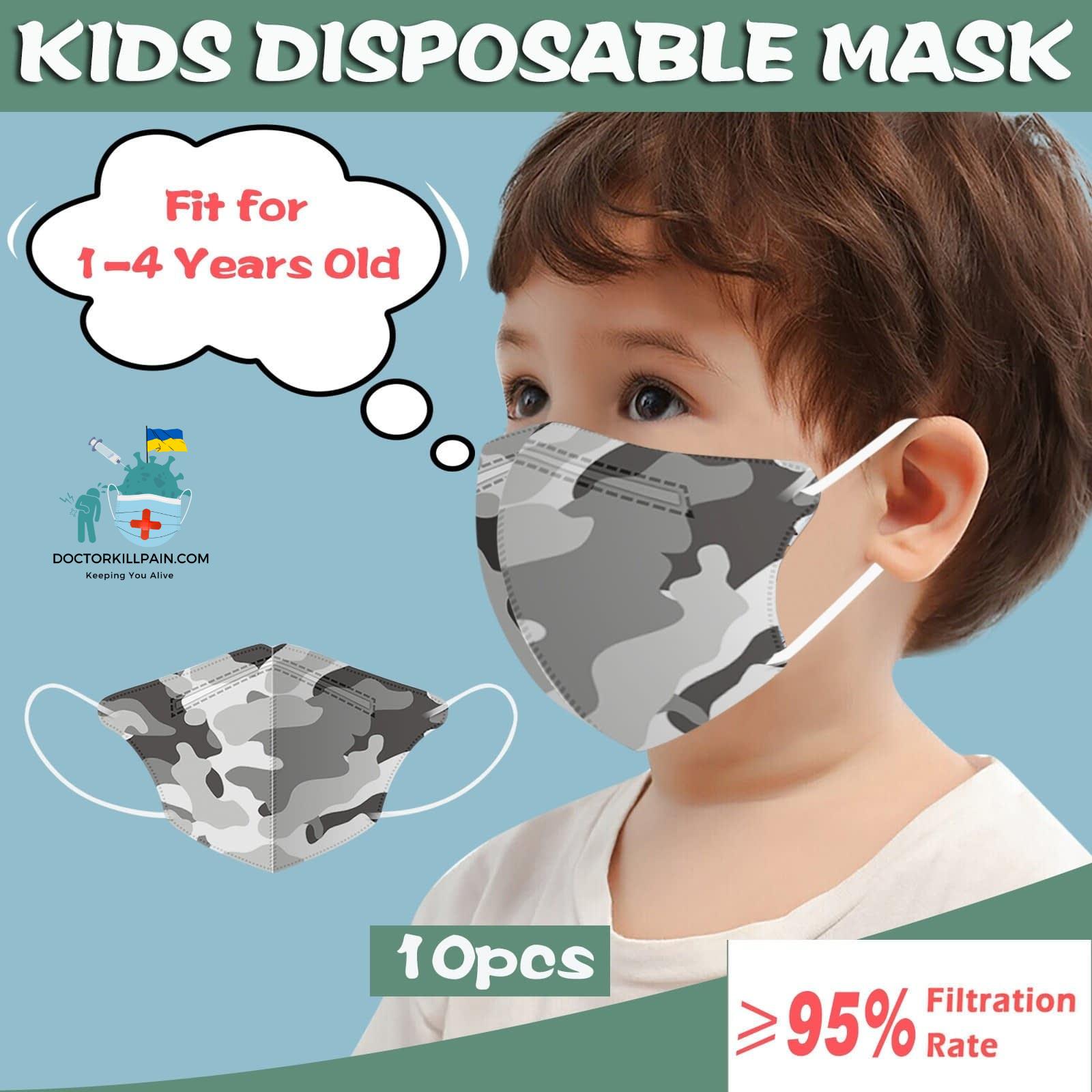 Day Care, Face Mask's 10PC Child Kids Disposable Mask Cartoon Printing Protection Face Mouth Mask Baby 3D Face Cover Facemask VIP Decoration