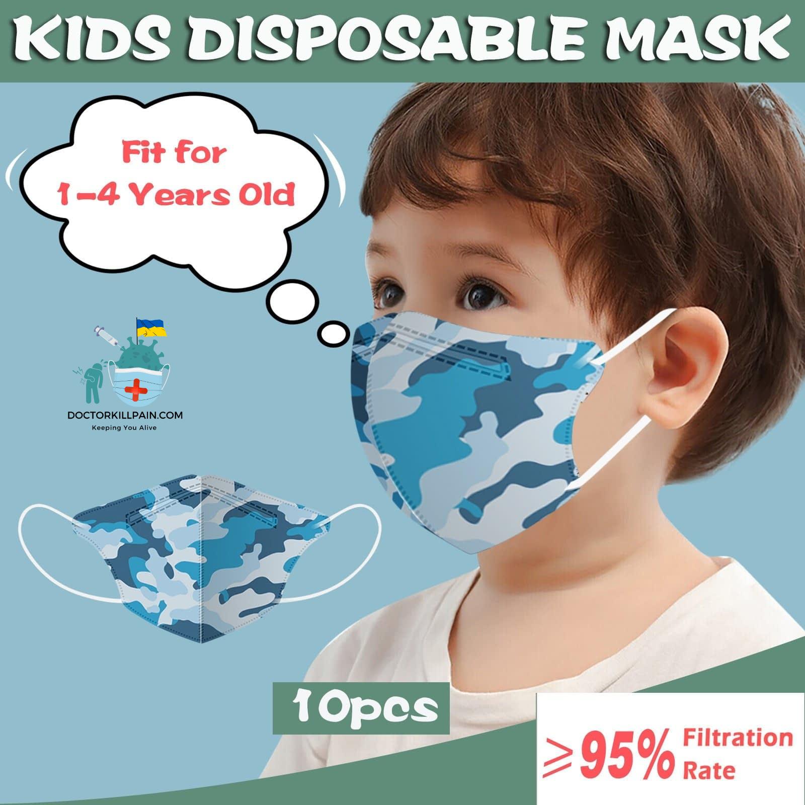 Day Care, Face Mask's 10PC Child Kids Disposable Mask Cartoon Printing Protection Face Mouth Mask Baby 3D Face Cover Facemask VIP Decoration