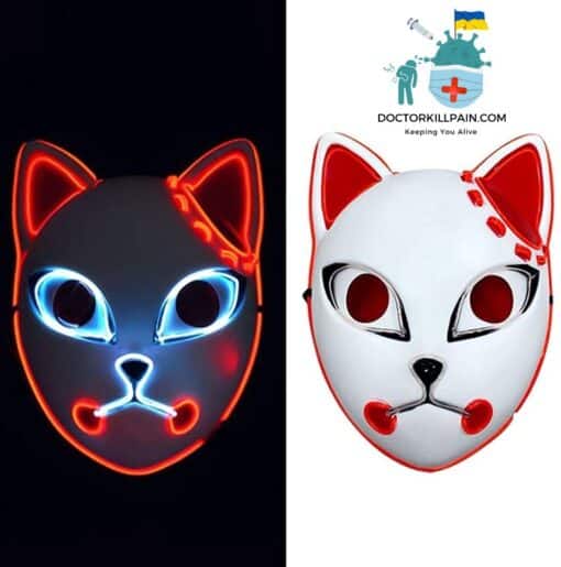 Demon Slayer Urokodaki Apprentice Glowing Masks color: LED 01|LED 02|LED 03|No LED 01|No LED 02|No LED 03  Clearance