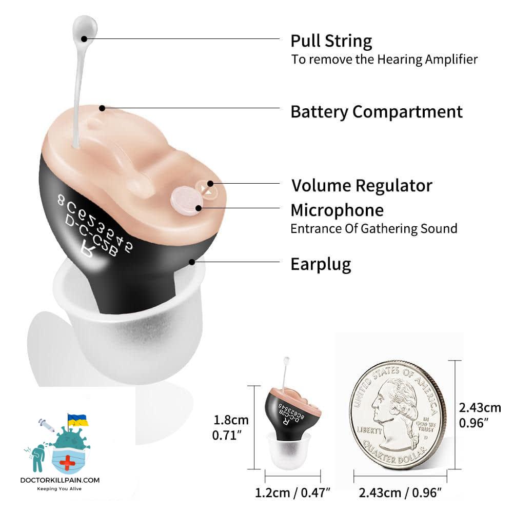 B01 Wireless Hearing Aids Mini CIC Invisible Hearing Sound Amplifier Hearing Portable Best Mini Adjustable Device Hearing Aid