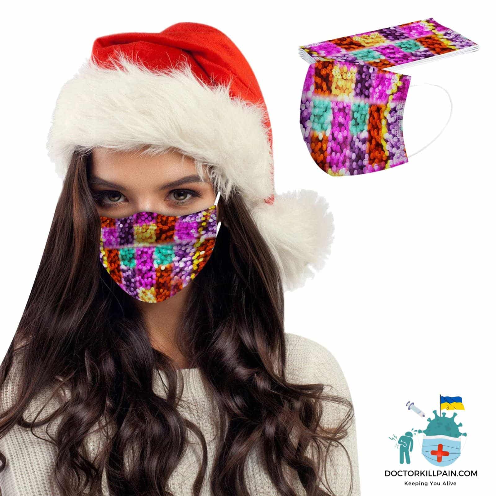 Christmas Deer Disposable Mask Face Mask Adult Halloween Mouth Mask Cute Disposable Masks Woman Mascarillas Desechables Mujer