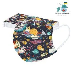 Disposable Preschool Face Masks (10 Pcs) color: A|B|C|D|E  New Arrivals Protection Against COVID-19 Face Masks & Face Shields Face Masks Safest Face Masks For Kids Best Back to School Face Masks For Kids Best Sellers