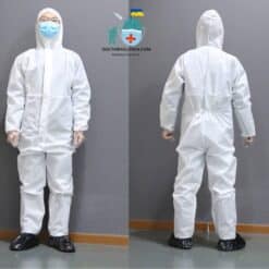 Disposable Protective Coverall color: Blue|White  New Arrivals Protection Against COVID-19 Protective Suits & Clothing Best Sellers