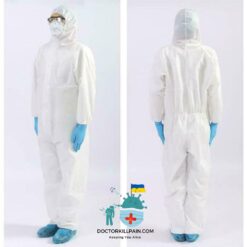 Disposable Protective Coverall color: Blue|White  New Arrivals Protection Against COVID-19 Protective Suits & Clothing Best Sellers