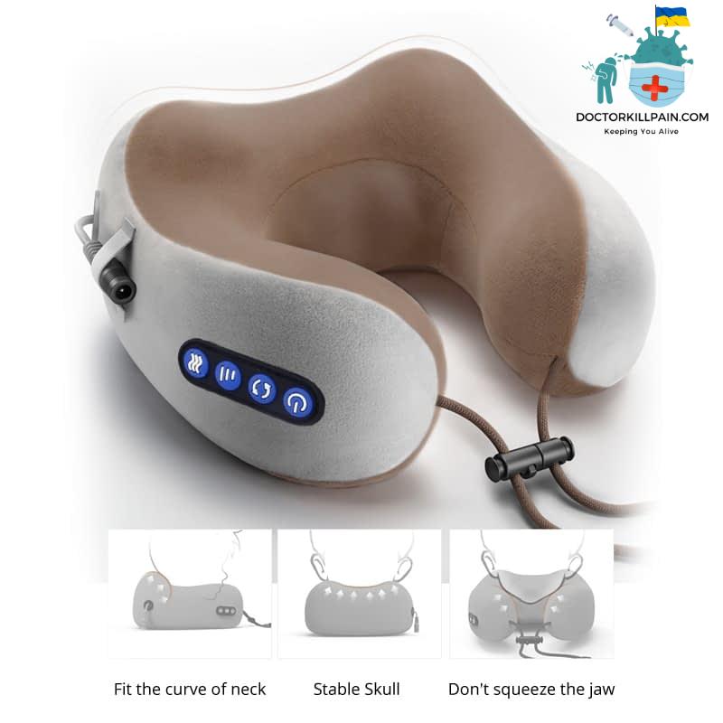 Electric Neck Massager U Shaped Pillow Multifunctional Portable Shoulder Cervical Massager Travel Home Car Relax Massage Pillow