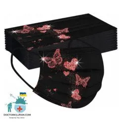 Elegant Shiny Butterflies Disposable Face Masks For Women (50 Masks) color: A 50PCS|B 50PCS|C 50PCS|D 50PCS|E 50PCS|F 50PCS  New Arrivals Protection Against COVID-19 Face Masks & Face Shields Face Masks Face Masks For Adults Best Sellers