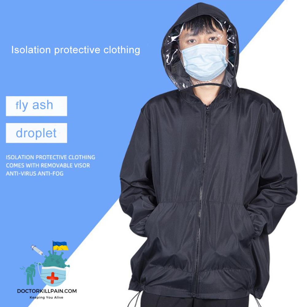 Anti-Coronavirus Unisex Protective Jacket with Visor Mask Attached