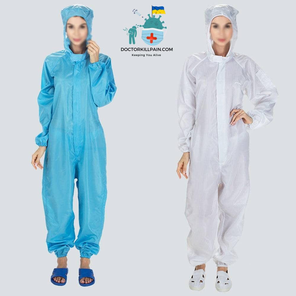 Reusable Protective Overalls Splashproof Protective Suits + Disposable Shoe Cover Personal Protective Equipment