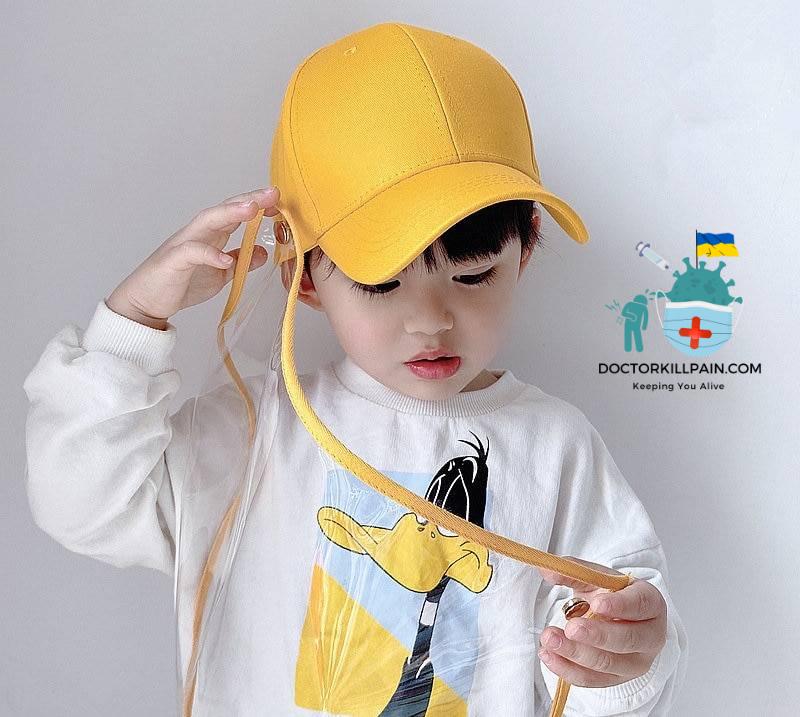 Kids Protective Hat Transparent Anti-saliva Removable Outdoor Baseball Cap For Children Dust Cover Full Face Anti Droplet Hat