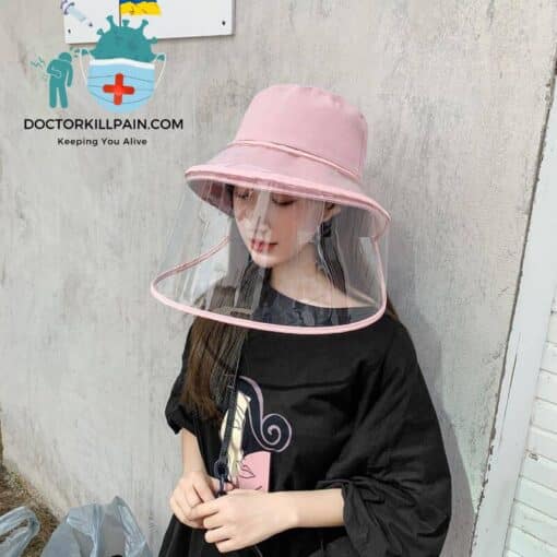 Hat With Removable Face Shield For Women color: beige|Khaki|no face sheild|Pink|Black|Yellow  New Arrivals Protection Against COVID-19 Face Masks & Face Shields Face Shields Face Shields For Adults Best Sellers