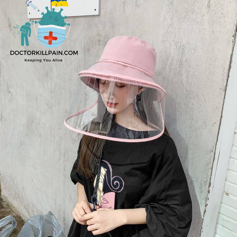 Visually Transparent Plastic Women's Hat Removable Cap for Women Sun Chapeu Feminino Bucket Hats