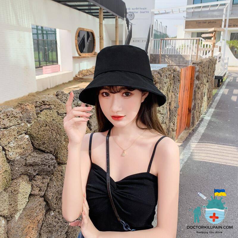 Visually Transparent Plastic Women's Hat Removable Cap for Women Sun Chapeu Feminino Bucket Hats