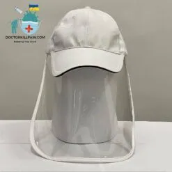 Hat With Soft Removable Face Shield color: Orange|Red|Black|Blue|White|Yellow  New Arrivals Protection Against COVID-19 Face Masks & Face Shields Face Shields Face Shields For Adults Best Sellers