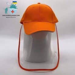 Hat With Soft Removable Face Shield color: Orange|Red|Black|Blue|White|Yellow  New Arrivals Protection Against COVID-19 Face Masks & Face Shields Face Shields Face Shields For Adults Best Sellers